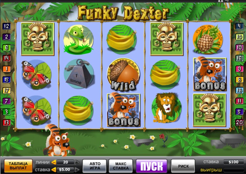Скачать слоты «Funky Dexter» на офциальном сайте казино Адмирал